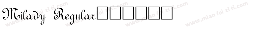Milady Regular字体转换